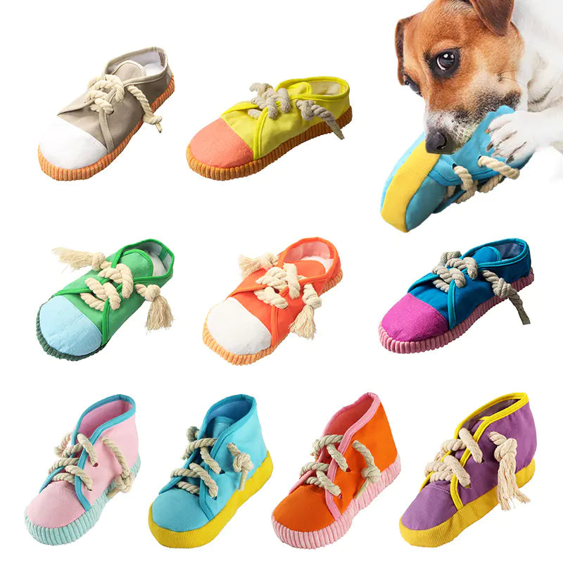 Canvas Shoes Sound Chewable Toy