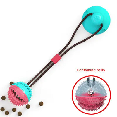 Interactive Silicone Suction Cup Dog Ball, Toy for Chewing