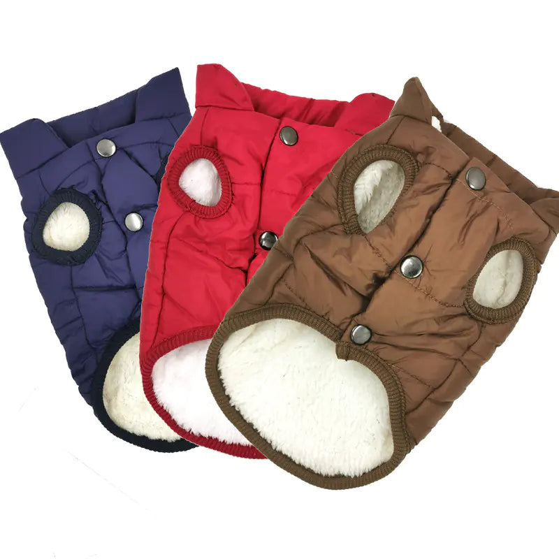 Thickened Warm Cotton Coat, Dog Vest for Autumn/Winter