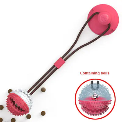 Interactive Silicone Suction Cup Dog Ball, Toy for Chewing