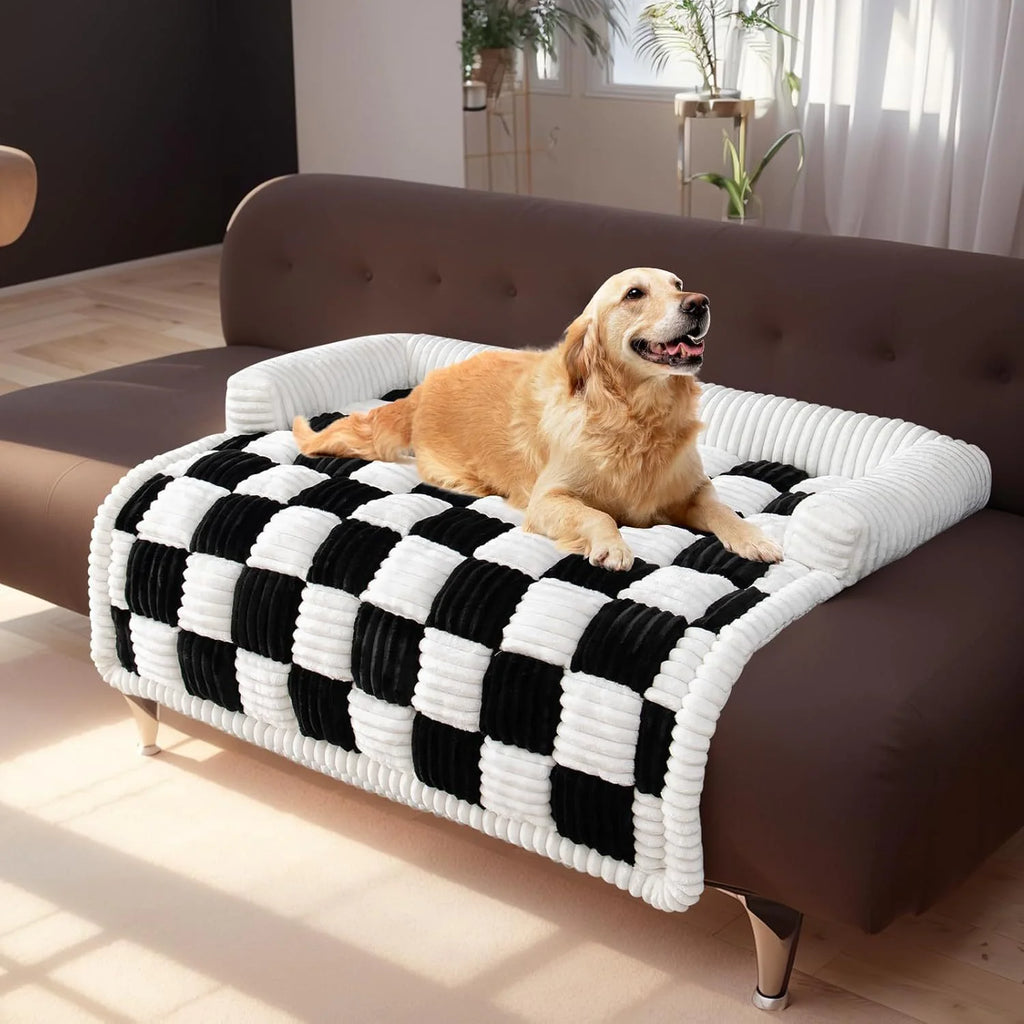 Checkered Black and White Pet Bed