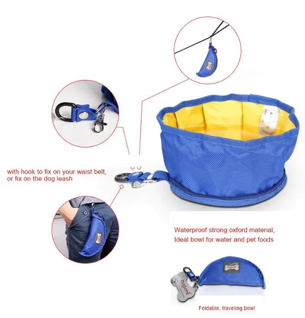 Portable Waterproof Foldable Dog Bowl for Pets