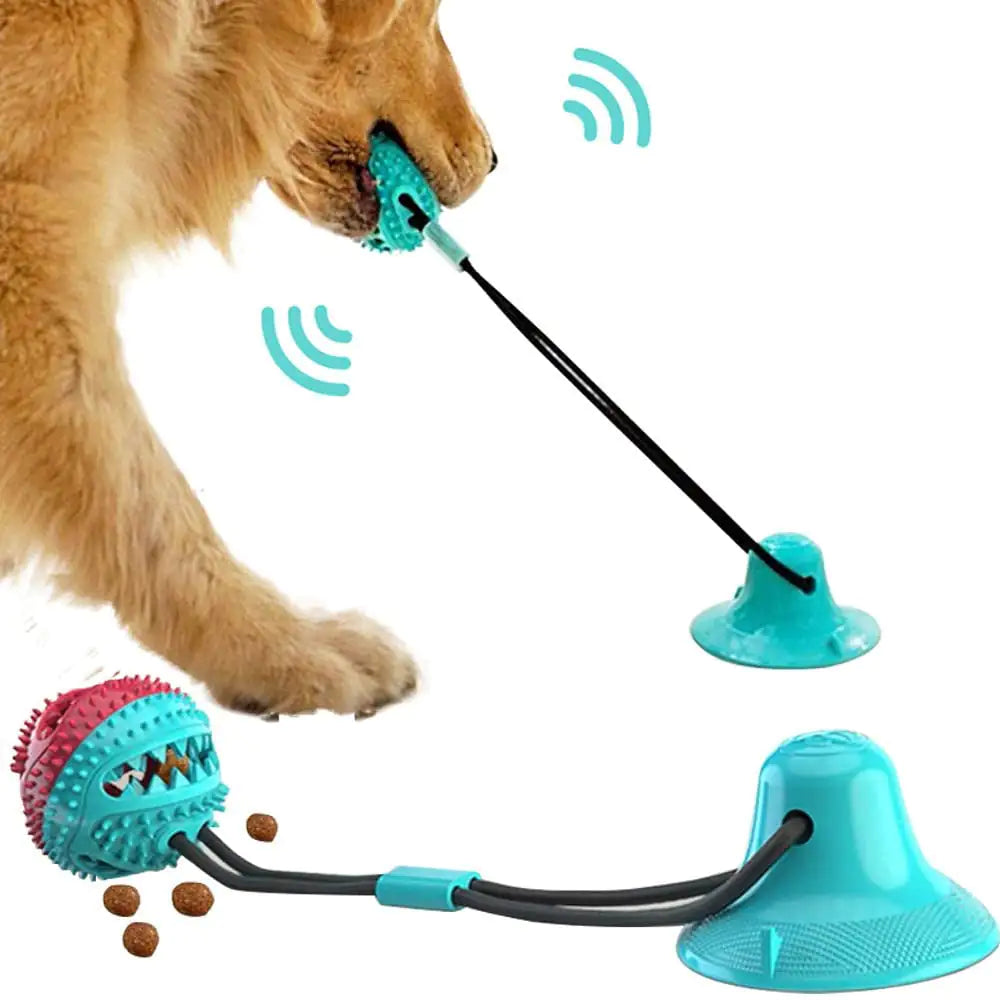 Interactive Silicone Suction Cup Dog Ball, Toy for Chewing