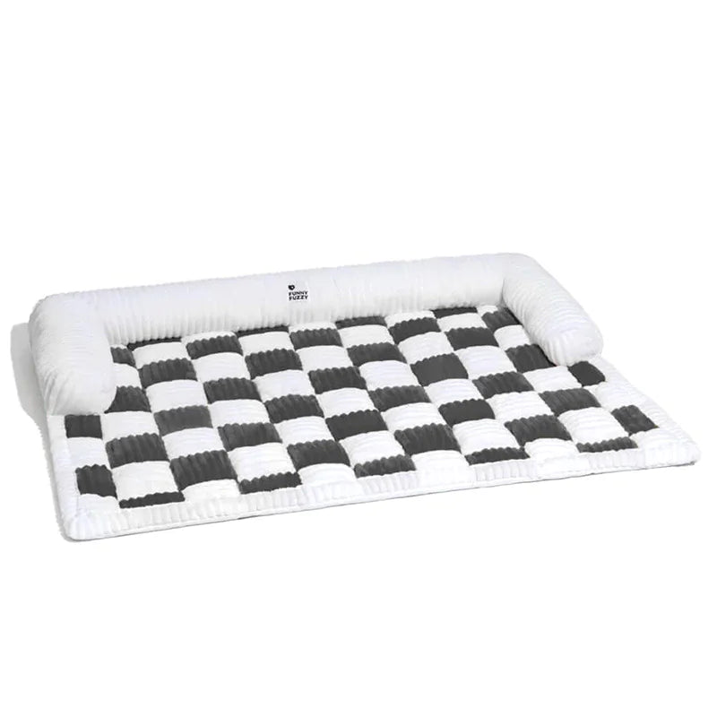 Checkered Black and White Pet Bed